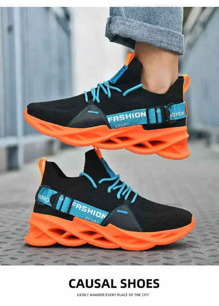 Venda quente moda roxo tênis casuais das mulheres dos homens lâmina tênis de corrida tamanho grande 48 luz respirável sapatos esportivos masculino malha tênis