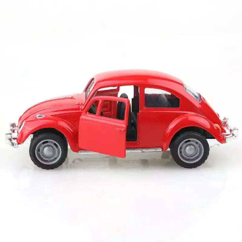 (Ensacado) 1:8 besouro clássico fofo, modelo de carro de liga, veículo simulado, carro de liga infantil, modelo de brinquedo de menino, enfeites de carro