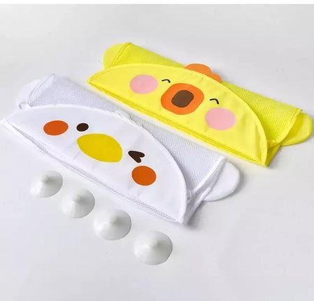 Qwz novo pato dos desenhos animados do bebê saco de malha do banheiro otário design para brinquedos de banho crianças formas animais pano areia brinquedos armazenamento net saco