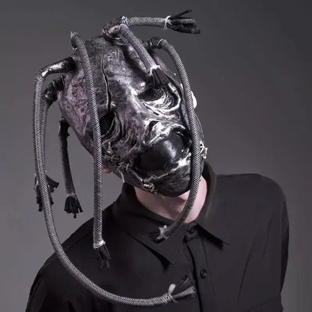 Dy20 carnaval máscara de suspense cosplay máscara slipknots máscara facial látex máscara de halloween steampunk festa de máscaras adulto prop25