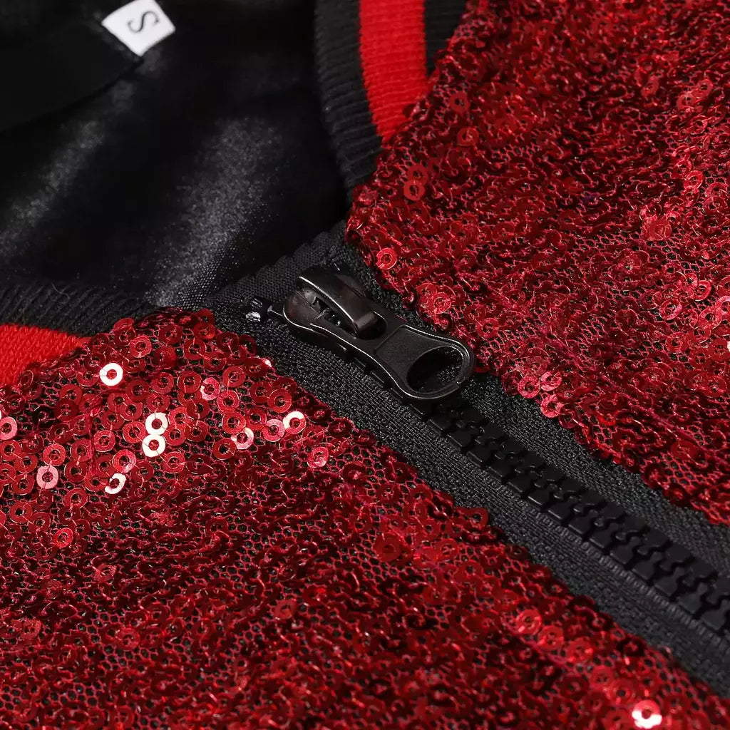 Brilhante Sequins Sparkle Bomber Jacket Homens 2023 Mais Novo Ouro Glitter Listrado Zipper Mens Jaquetas E Casacos Festa Dance Show Roupas