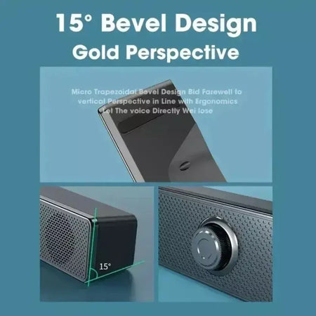 Xikcu sem fio bluetooth e pc soundbar com fio alto-falante alimentado por usb soundbar para tv pc portátil sistema de áudio surround de cinema em casa