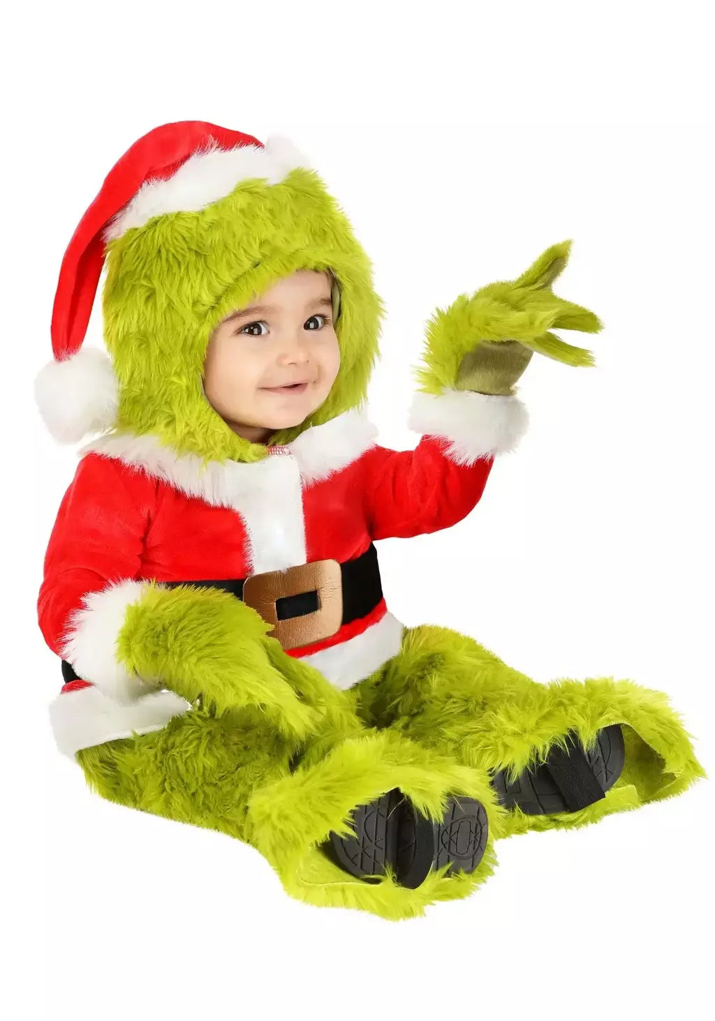 Venda quente da temporada halloween verde grinch cosplay traje papai noel com calças de pele conjunto jogar traje em massa monstro verde gri