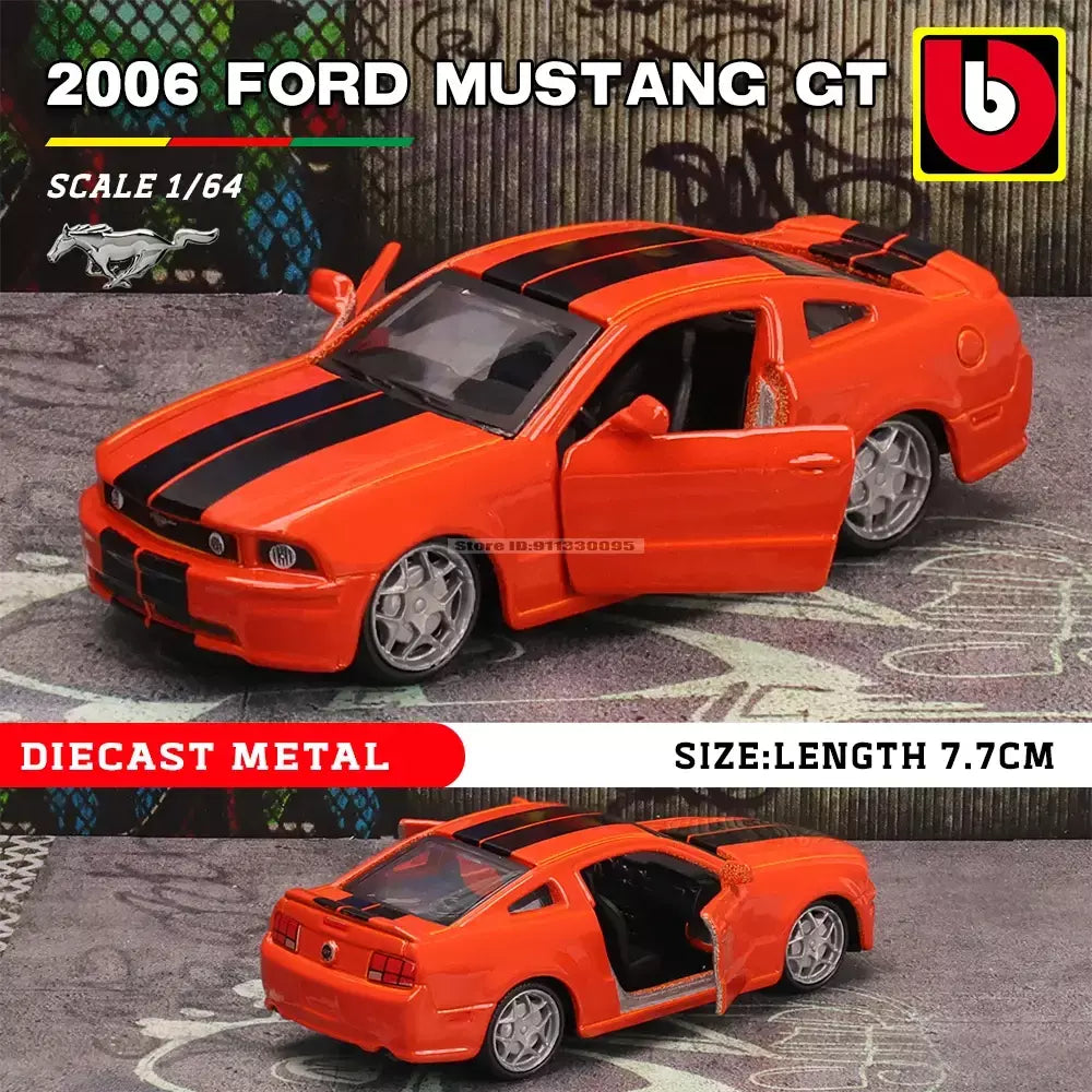 Bburago 1:64 ônibus volkswagen porsche ford mustang audi bmw liga carro de luxo fundição modelo de carro brinquedo coleção presente