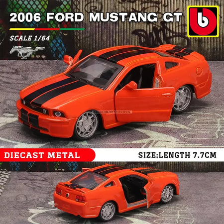 Bburago 1:64 ônibus volkswagen porsche ford mustang audi bmw liga carro de luxo fundição modelo de carro brinquedo coleção presente