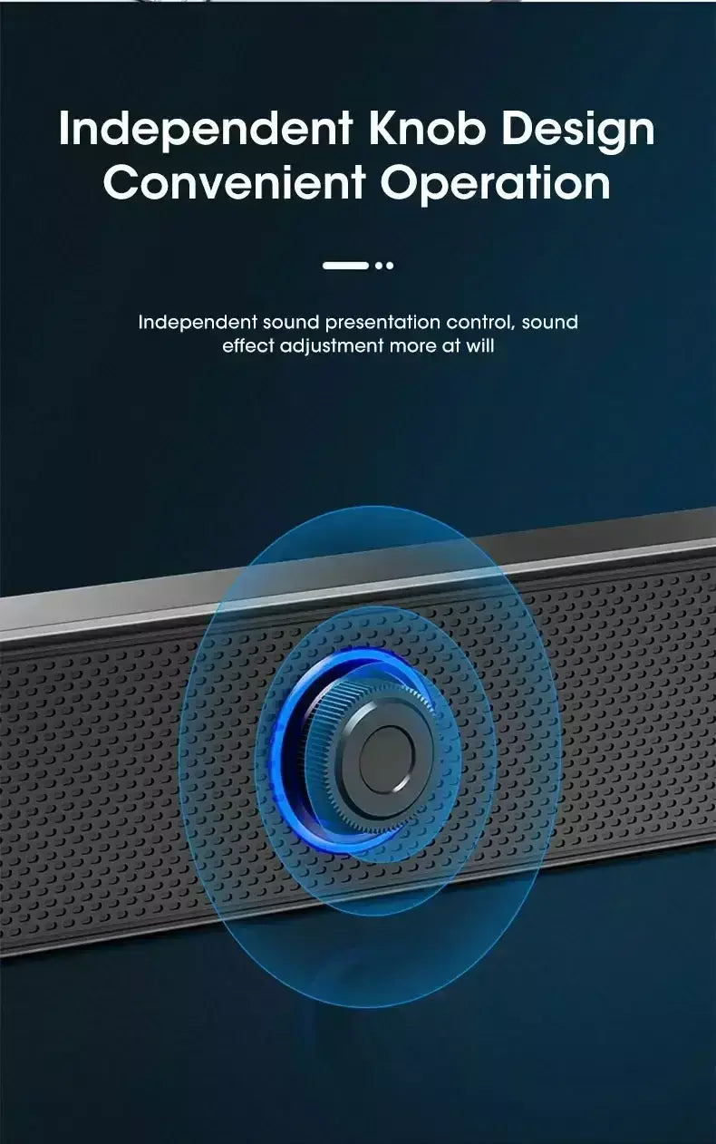 Bluetooth 4d surround alto-falante sistema de som de cinema em casa computador soundbar tv subwoofer com fio estéreo graves fortes para festa em casa
