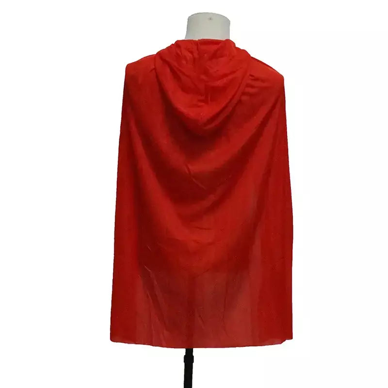 Traje de Halloween para Homens e Mulheres, Assustador da Morte, Papel do Diabo, Vermelho, Preto, Bruxa, Vampiro, Capa Longa, Capa, Encapuzado, Adulto, Crianças, Menina, Menino