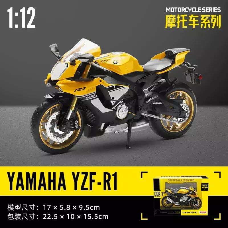 Cca 1:12 suzuki GSX-R1000 liga motocross licenciado modelo de motocicleta brinquedo carro coleção presente produção estática fundição