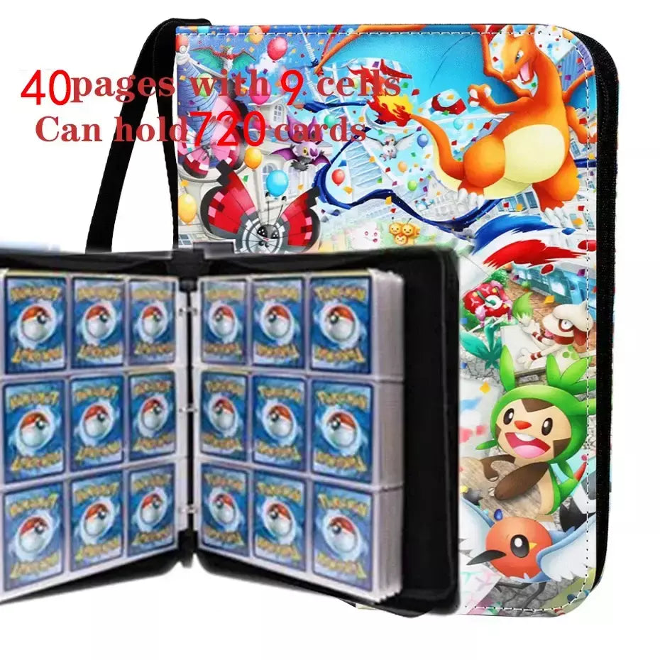 &Binder Trading Card para Pokémon, cartão de coleção de fichário, suporte de livro personalizado com 50 mangas, 400 bolsos