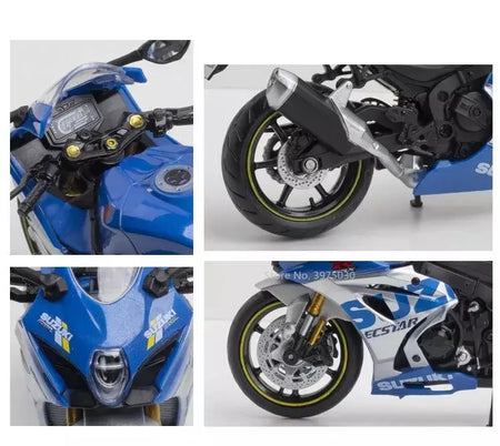 1:12 apulia rsv4 suzuki gsx liga modelo de carro da motocicleta brinquedos diecast roda dianteira direção suspensão da roda traseira presentes das crianças