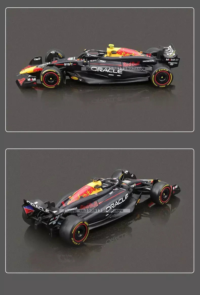 Bburago 1:43 2024 RB20 F1 Red Bull Racing TAG Heuer 2023 RB19 Miami # 1 Verstappen # 11 Brinquedo modelo fundido para carro em liga Perez