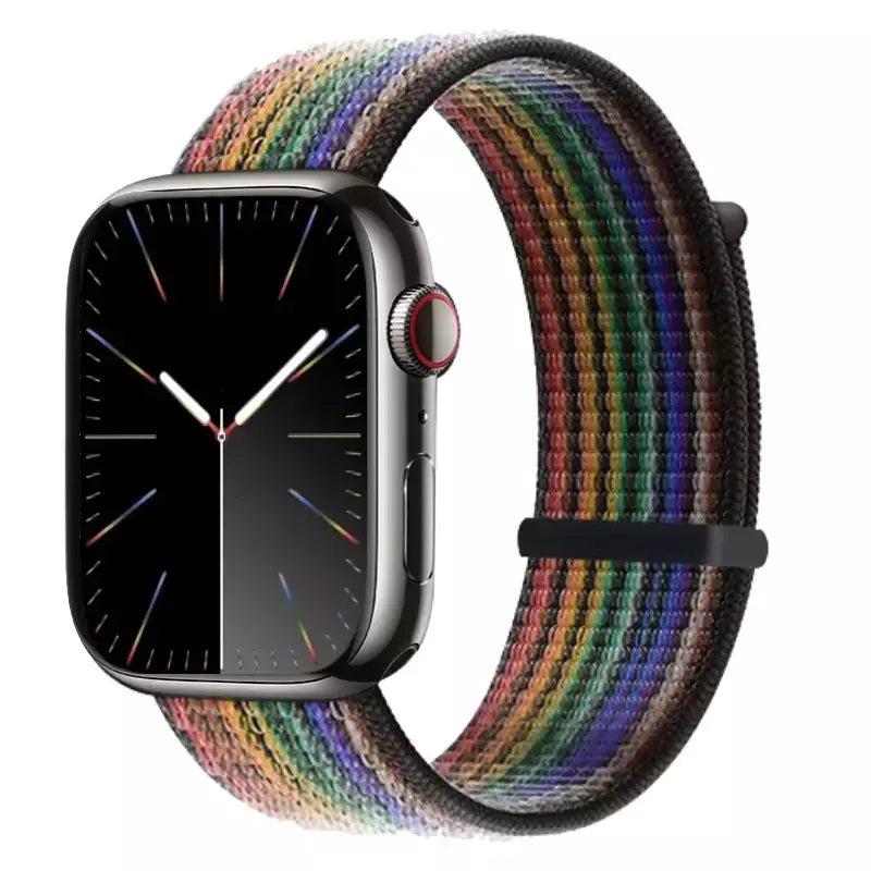 Pulseira de Nylon Respirável para Apple Watch, Alça de Substituição, Ultra 2 1, 49mm, Série 9, 8, 7, 6, 5, 4, 3, SE, 44mm, 45mm, 41 milímetros, 44 milímetros