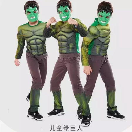 Super-herói homem aranha capitão américa homem de ferro thor hulk batman cosplay traje muscular bodysuit macacão para crianças festa de halloween