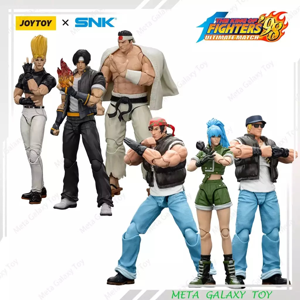 Joyotoy original rei dos lutadores 98um figura de ação kof 98um ikari guerreiros equipe herói 1/18 jogo estatueta modelo brinquedos personalizados
