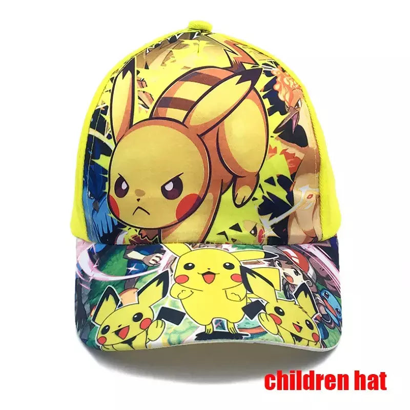 Anime figura pokemon boné de beisebol pikachu chapéu ajustável pokemon cosplay hip hop dos desenhos animados chapéus adultos menino menina crianças presentes aniversário