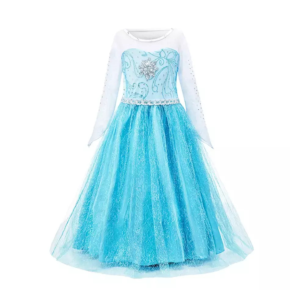 Elsa anna vestidos de princesa meninas malha lantejoulas vestido crianças cosplay neve rainha trajes halloween carnaval festa aniversário vestidos