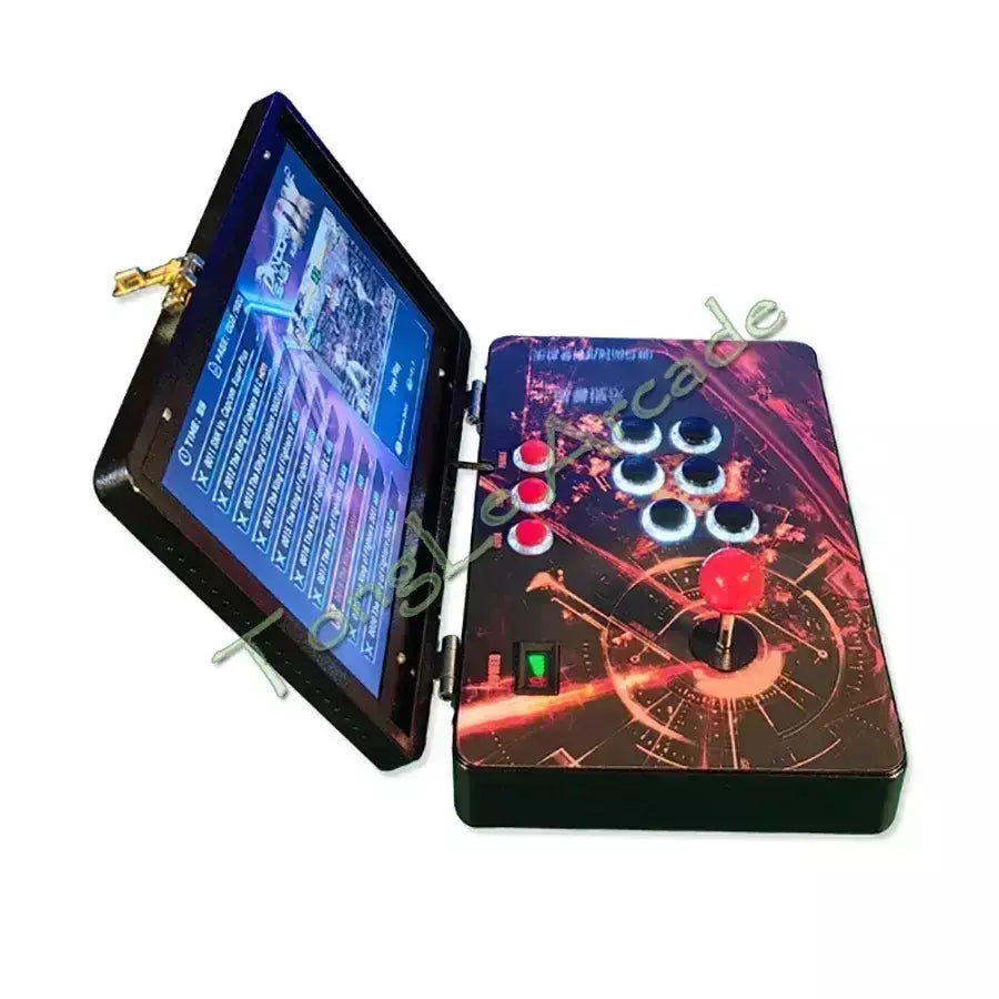 14-Polegada 3d pandora 26800 em 1 console dobrável portátil dx máquina de jogo 6 teclas caixa 720p tela hd mini arcade luar para crianças