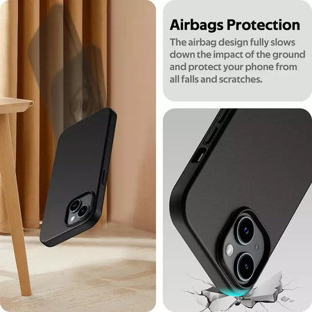 Luxo fosco silicone caso macio para iphone 17 ar 16 15 14 plus 13 12 mini 11 pro max xr ultra fino sólido preto capa