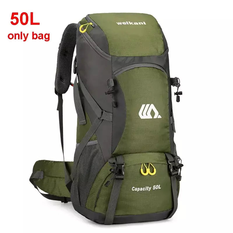 50l mochila de viagem acampamento dos homens grande caminhadas saco turista à prova dwaterproof água esportes ao ar livre escalada montanhismo saco bagagem