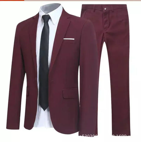 Conjunto de terno masculino negócios casual blazer noivo padrinhos casamento smoking duas peças formal escritório wear festa terno