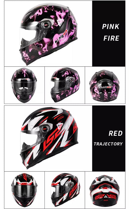 Ls2 rosto cheio capacete da motocicleta das mulheres dos homens capacete de motocross de alta resistência abs escudo 3c aprovado acessórios da motocicleta ff358