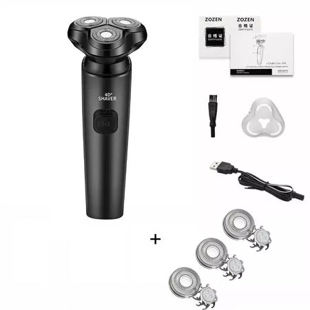 ZOZEN-Barbeador elétrico recarregável para homens, lâmina, aparador de cabelo, corte, máquina de barbear, aparador de barba, seco, uso duplo
