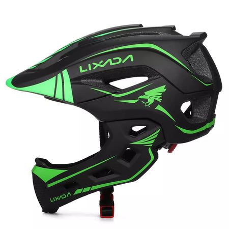 Lixada crianças 2-em-1 destacável capacete facial completo crianças esportes capacete de segurança da bicicleta equipamentos de proteção crianças capacete de ciclismo