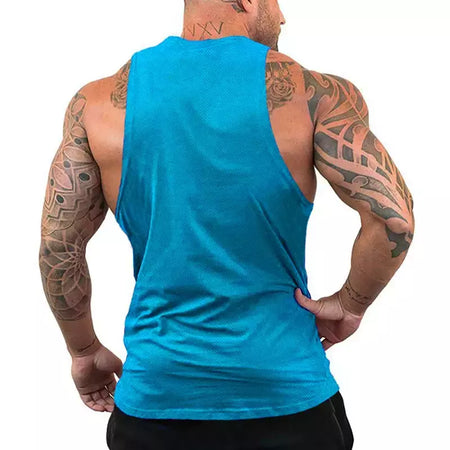 Quick Dry malha ginásio t-shirt dos homens, colete muscular respirável, moletom de jogging, Indoor Exercício, Fitness, ao ar livre