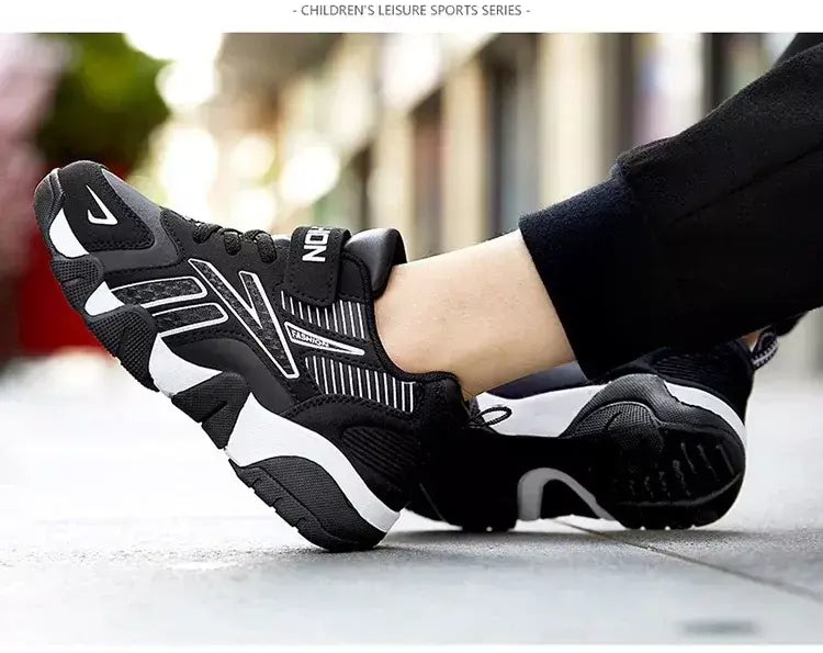 Crianças meninos sapatos escola esportes moda couro para crianças tênis casuais menino correndo andando sapato ao ar livre