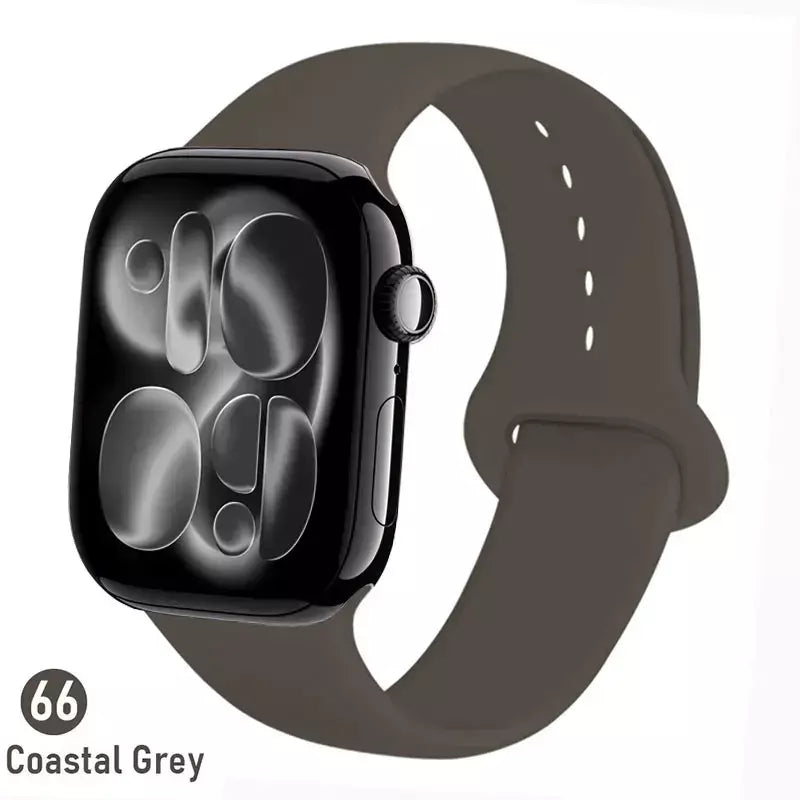 Pulseiras de silicone para apple watch pulseira 44mm 45mm 40 41mm 42-46mm pulseiras esportivas iwatch série 10 11 9 8 7 6 5 4 se ultra 3/2 49mm