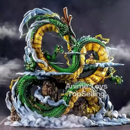 23cm/9.05in anime dragon ball z figura shenron goku e shenron figura de ação modelo estátua pvc boneca coleção brinquedo presentes