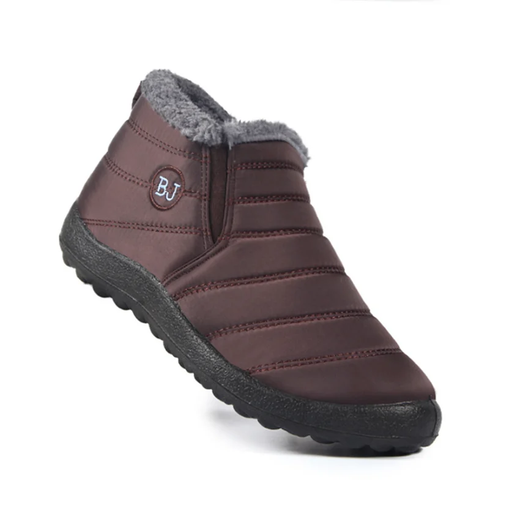 Botas de neve plataforma impermeáveis para mulheres, botas de tornozelo slip-on, bota plana feminina, inverno, novo, 2023