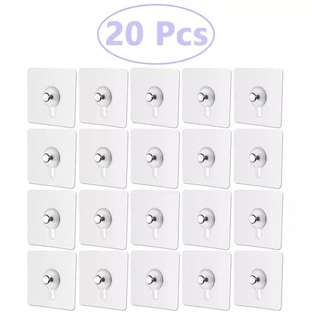 Ganchos Adesivos De Parede, Cartaz, Foto, Quadro, Cabides De Relógio, Gancho De Parafuso Sem Soco, Cozinha, Organizador De Banheiro, Titulares, 10 Pcs, 20 Pcs