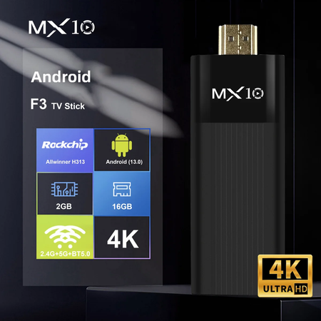 Diretamente da fábrica MX10-F3 TV Stick 4K Android 11 Allwinner H313 2.4G & 5G Wifi 2GB 16GB tv box fire tv stick 4k