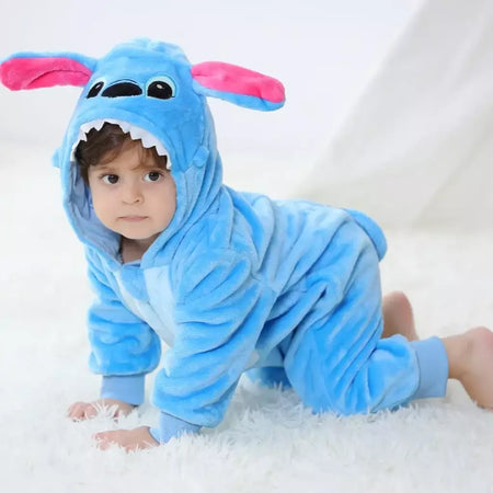 Bebê recém-nascido ponto animal dos desenhos animados macacão roupas meninas pijamas manga longa com capuz onesies infantil meninos trajes para o dia das bruxas