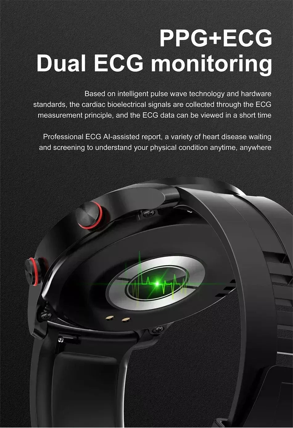 Xiaomi ecg + ppg chamada relógio inteligente masculino laser saúde pressão arterial fitnes esportes relógios à prova dwaterproof água smartwatch + caixa