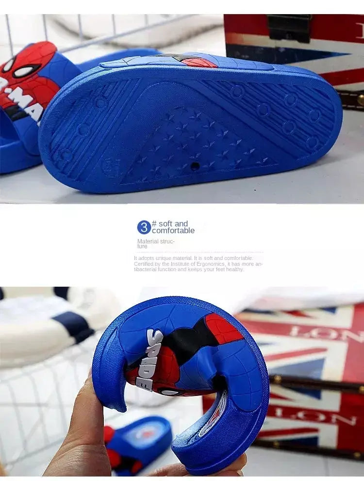 Disney crianças casa chinelos crianças dos desenhos animados spiderman meninos meninas sola macia sapatos antiderrapantes wearable em todas as estações