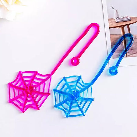 15 pçs diversão crianças festa de aniversário favor mini pegajoso aranha web brinquedo saco de presente giveaway pinata enchimento halloween carnaval festa suprimentos