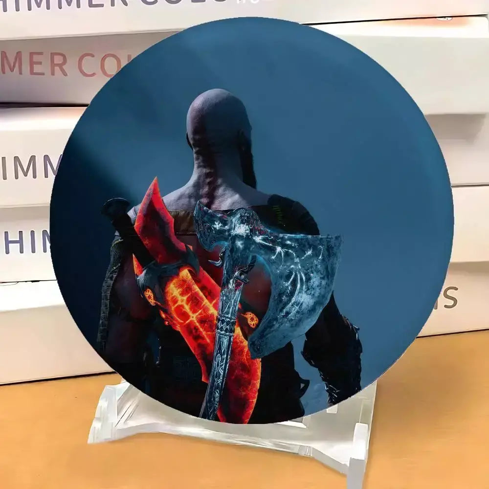 Deus da guerra emblemas criativo folha de flandres botão pinsbrooch citações criativas crachá roupas mochila jóias presente para crianças amigos