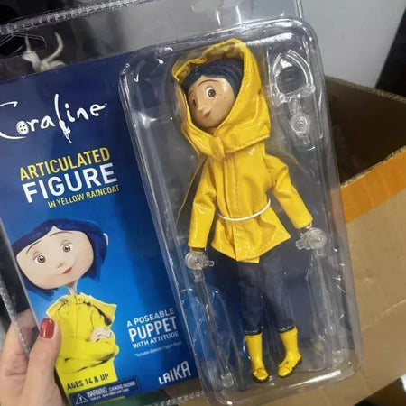 Disney coraline & the secret door filme figura de ação rotação conjunta modelo desktop ornamentos brinquedo crianças presente aniversário