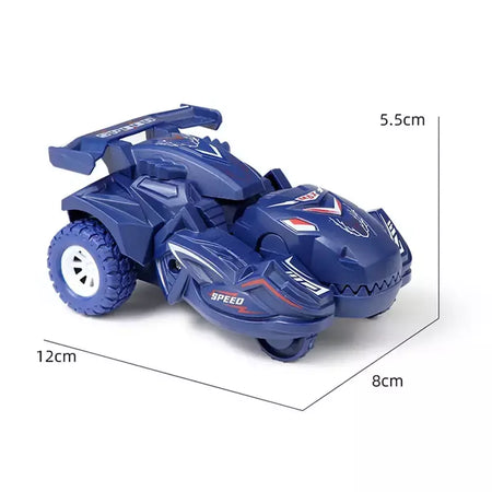 Modelo de carro de deformação de dinossauro 2 em 1, brinquedo para meninos, ação de um passo, transformação de colisão, mini veículos, presente de brinquedo para crianças