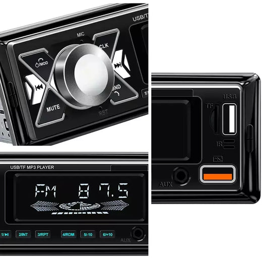 Carro 1 din rádio áudio estéreo mp3 player bluetooth multimídia digital estéreo para carro universal colorido com entrada aux usb