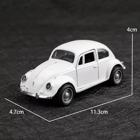 (Ensacado) 1:8 besouro clássico fofo, modelo de carro de liga, veículo simulado, carro de liga infantil, modelo de brinquedo de menino, enfeites de carro