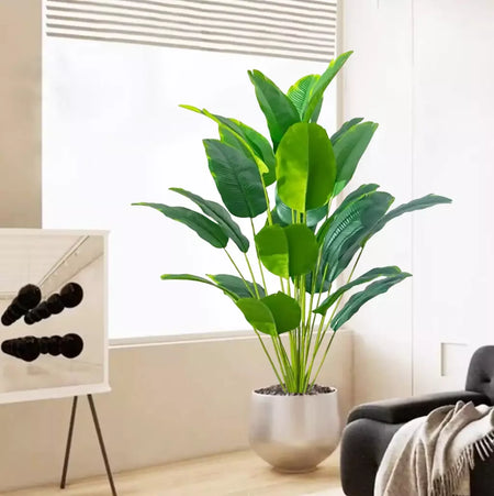 65-125cm/47.2in grande palmeira tropical falso banana planta folhas toque real strelitzia reginae planta de plástico para casa jardim
