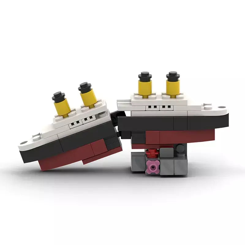 Titanic quebrar em meio rms cruzeiro afundou blocos de construção moc navio barco 3d modelo plástico diy steamboat presentes crianças brinquedos cidade filme