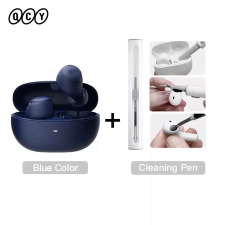 QCY-HT07 ANC Fones De Ouvido Sem Fio, Auscultadores HiFi, Cancelamento de Ruído, Earbuds TWS, 6 Microfone, Chamada AI HD, Reprodução 32H, 40dB, Bluetooth 5.2