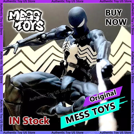 Em estoque brinquedos bagunça homem aranha symbiote spiderman messtoys terno preto vizinho scarlet aranha anime figura de ação presentes brinquedos