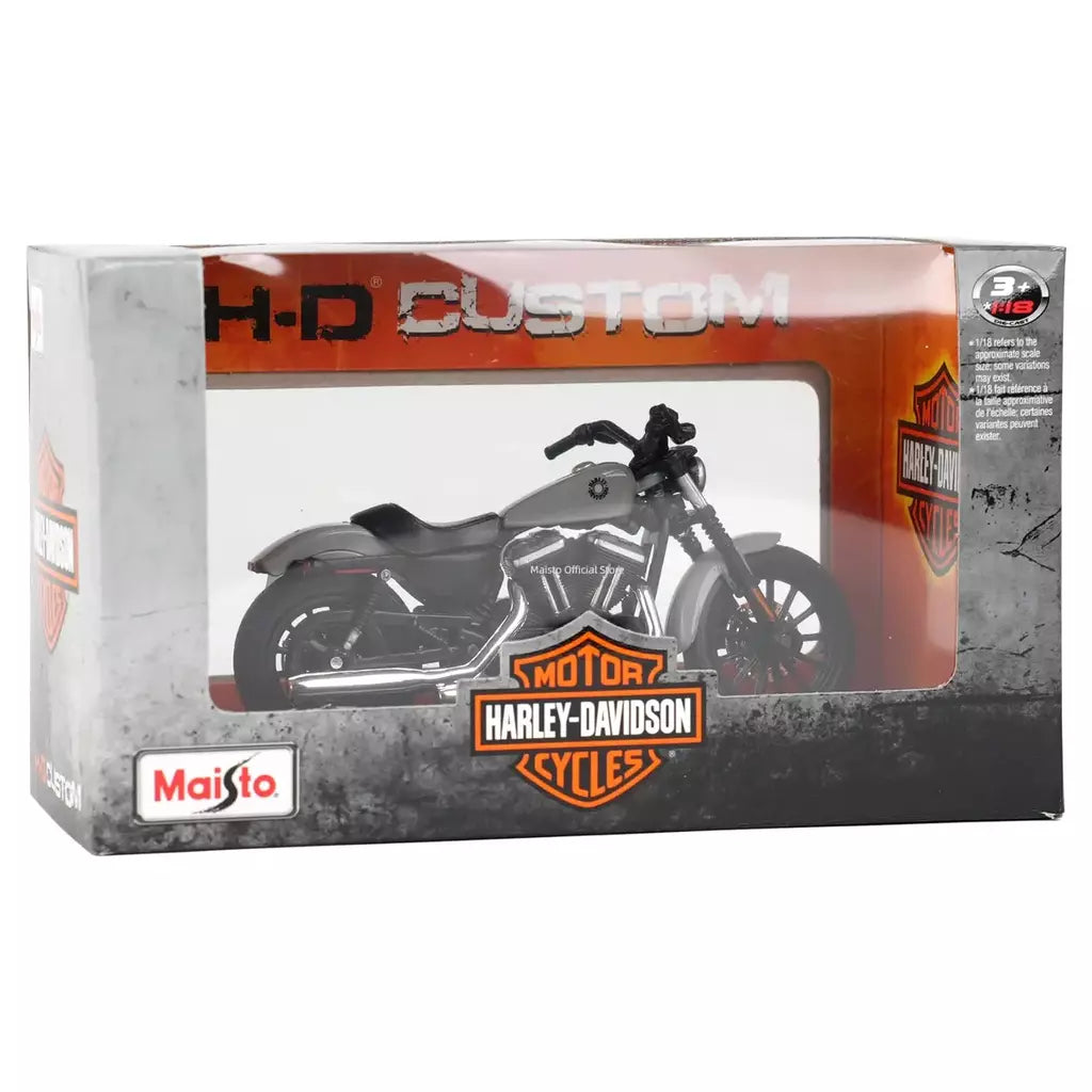 Maisto 1:18 Harley Davidson 2022 Sportster Iron 883 Veículos fundidos colecionáveis Hobbies Modelo de motocicleta Brinquedos