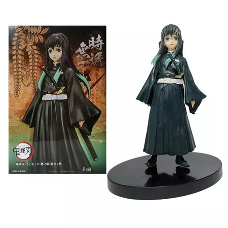 Anime figura demônio slayer figuras kimetsu não yaiba boneca tanjiro nezuko zenitsu estatueta inosuke guerreiro figura de ação modelo brinquedos