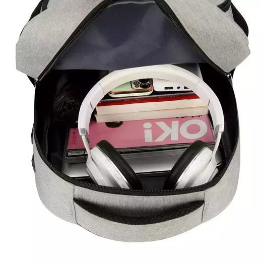 Mochila impermeável computador de negócios, Saco masculino com porta de carregamento USB, Lunch Bag isolado, Viagem ao ar livre